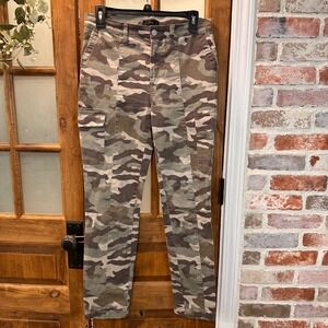 J. Crew Women Cargo Pants Camouflage‎ Straight Vintage Size 28T